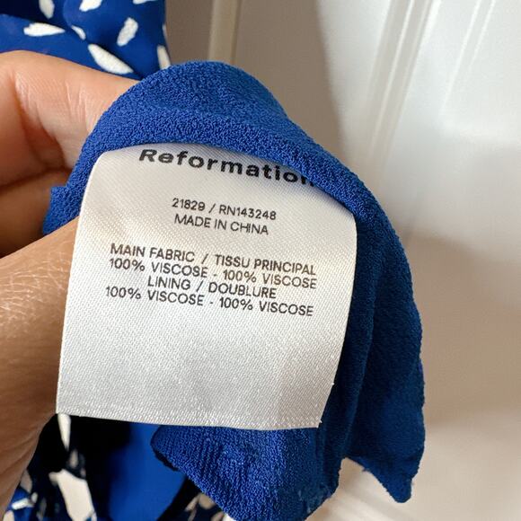 Reformation Blue and White Mini Dress - Picture 10 of 10